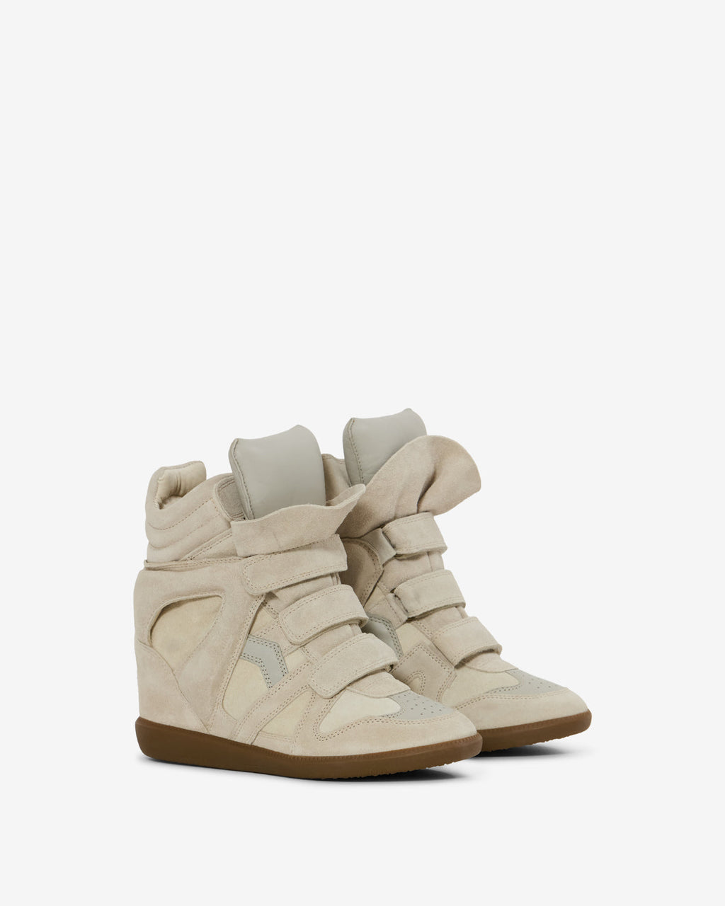 Isabel Marant Women’s Bekett Sneakers – Ecru Leather & Suede