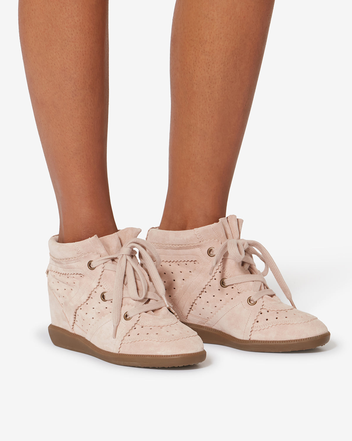 Isabel Marant Bekett Women’s Wedge Sneakers – Pale Pink