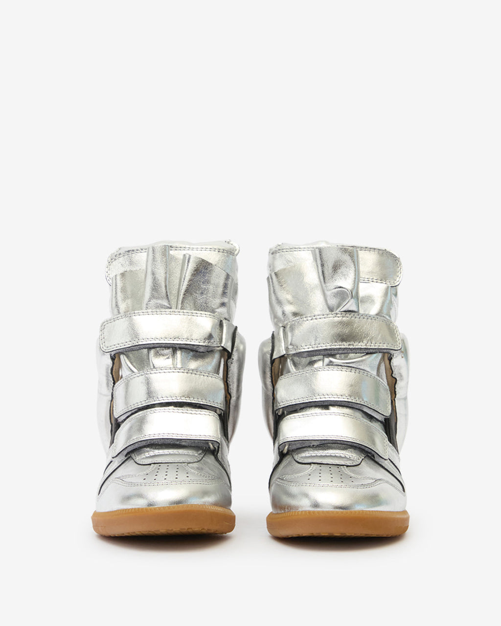 Isabel Marant Women’s Bekett High‑Top Sneakers – Metal Designer Footwear