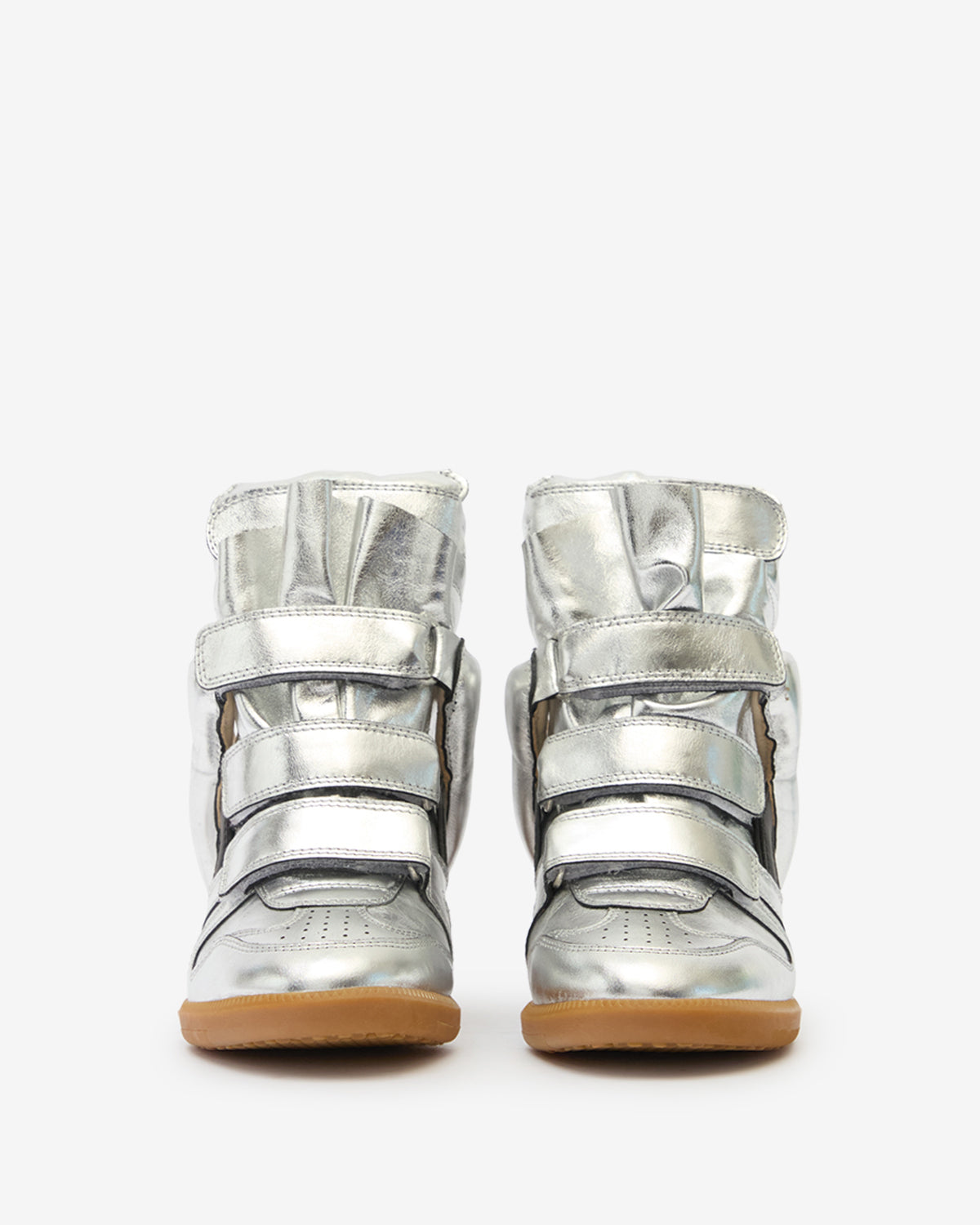 Isabel Marant Women’s Bekett High‑Top Sneakers – Metal Designer Footwear