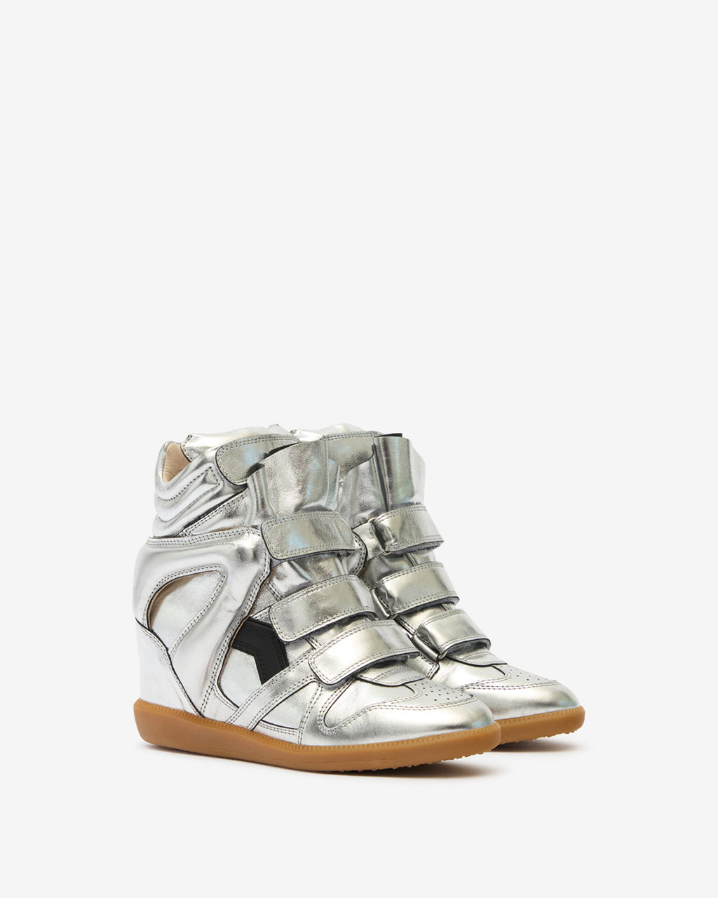 Isabel Marant Women’s Bekett High‑Top Sneakers – Metal Designer Footwear