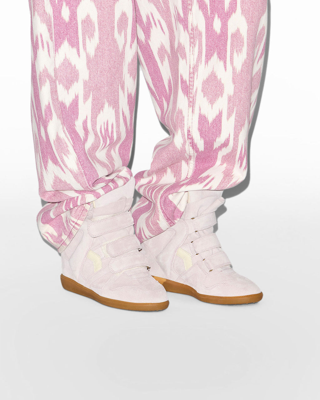 Isabel Marant Women’s Bekett High‑Top Sneakers – Pale Pink Designer Footwear