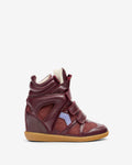 Isabel Marant Bekett Concealed Wedge Sneakers – Plum & Lavender Leather & Suede