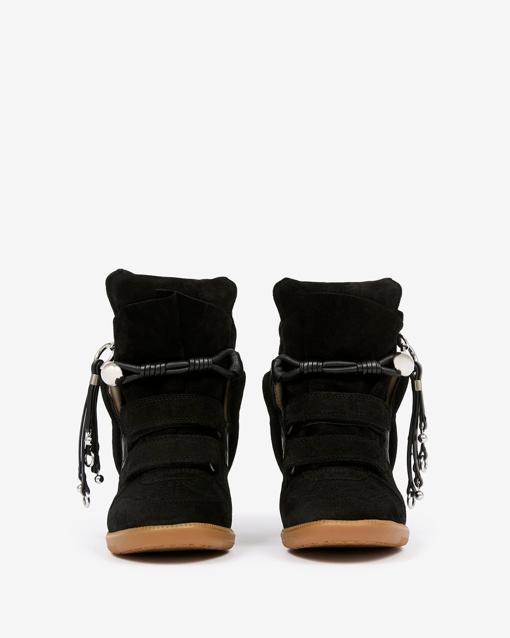 Isabel Marant Bekett Wedge Sneakers – Black Calfskin Leather & Suede