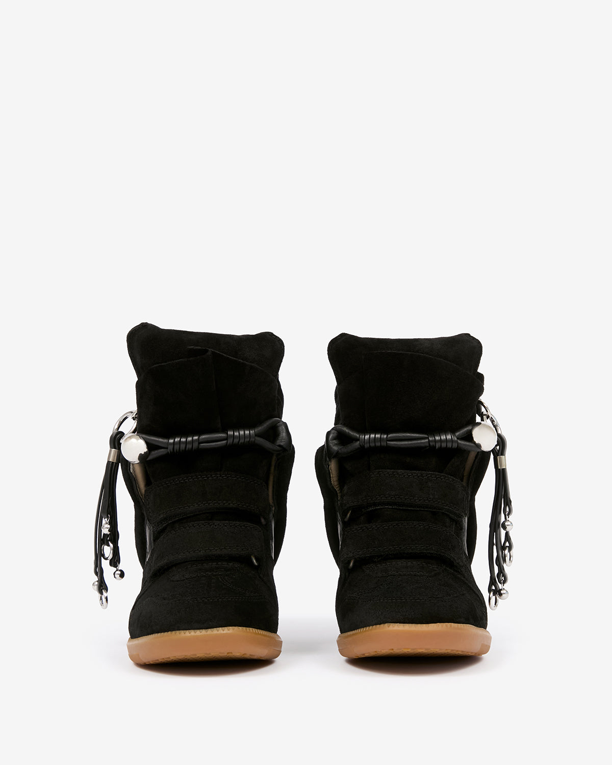 Isabel Marant Bekett Wedge Sneakers – Black Calfskin Leather & Suede