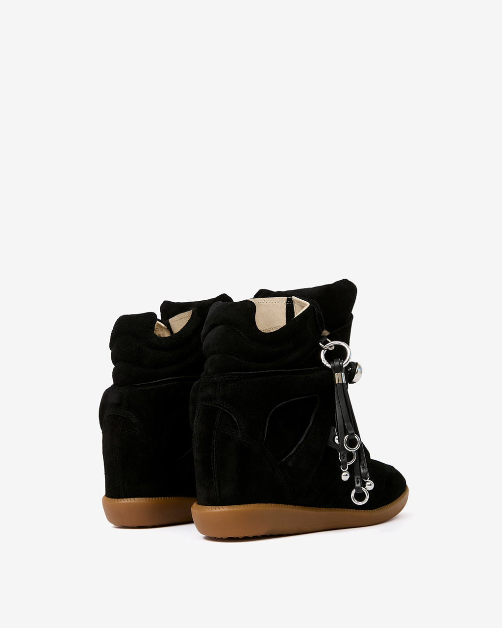 Isabel Marant Bekett Wedge Sneakers – Black Calfskin Leather & Suede