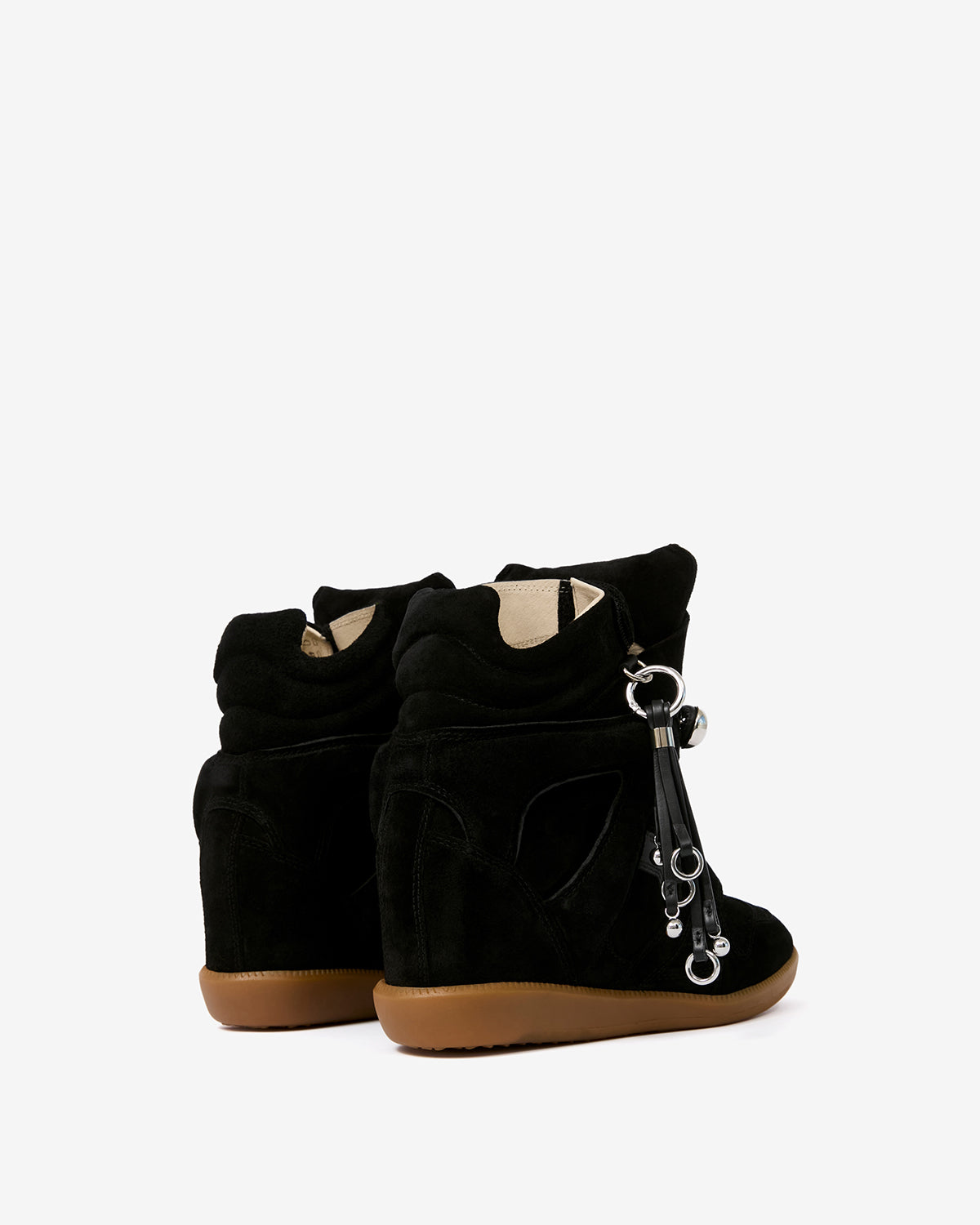 Isabel Marant Bekett Wedge Sneakers – Black Calfskin Leather & Suede