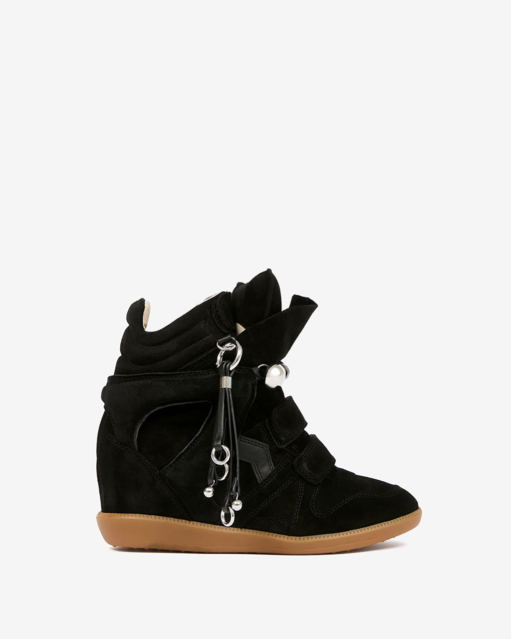 Isabel Marant Bekett Wedge Sneakers – Black Calfskin Leather & Suede