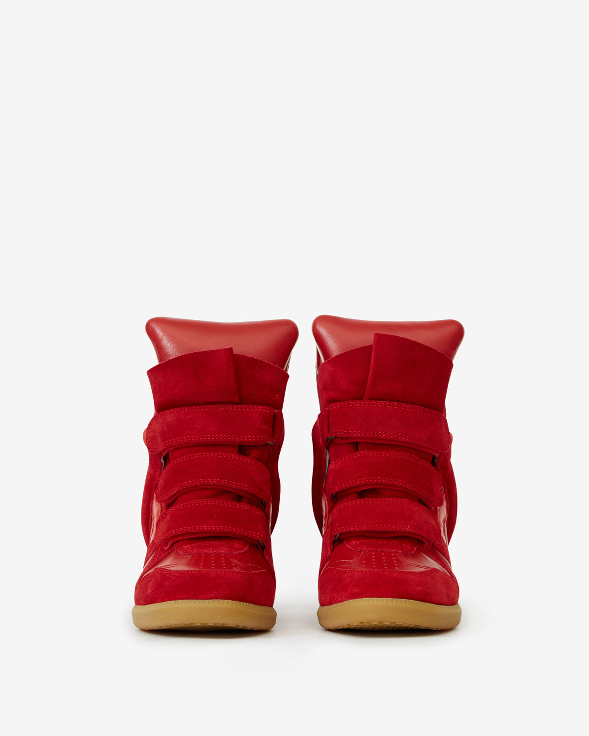 Isabel Marant Women’s Bekett High‑Top Sneakers – Red Designer Footwear
