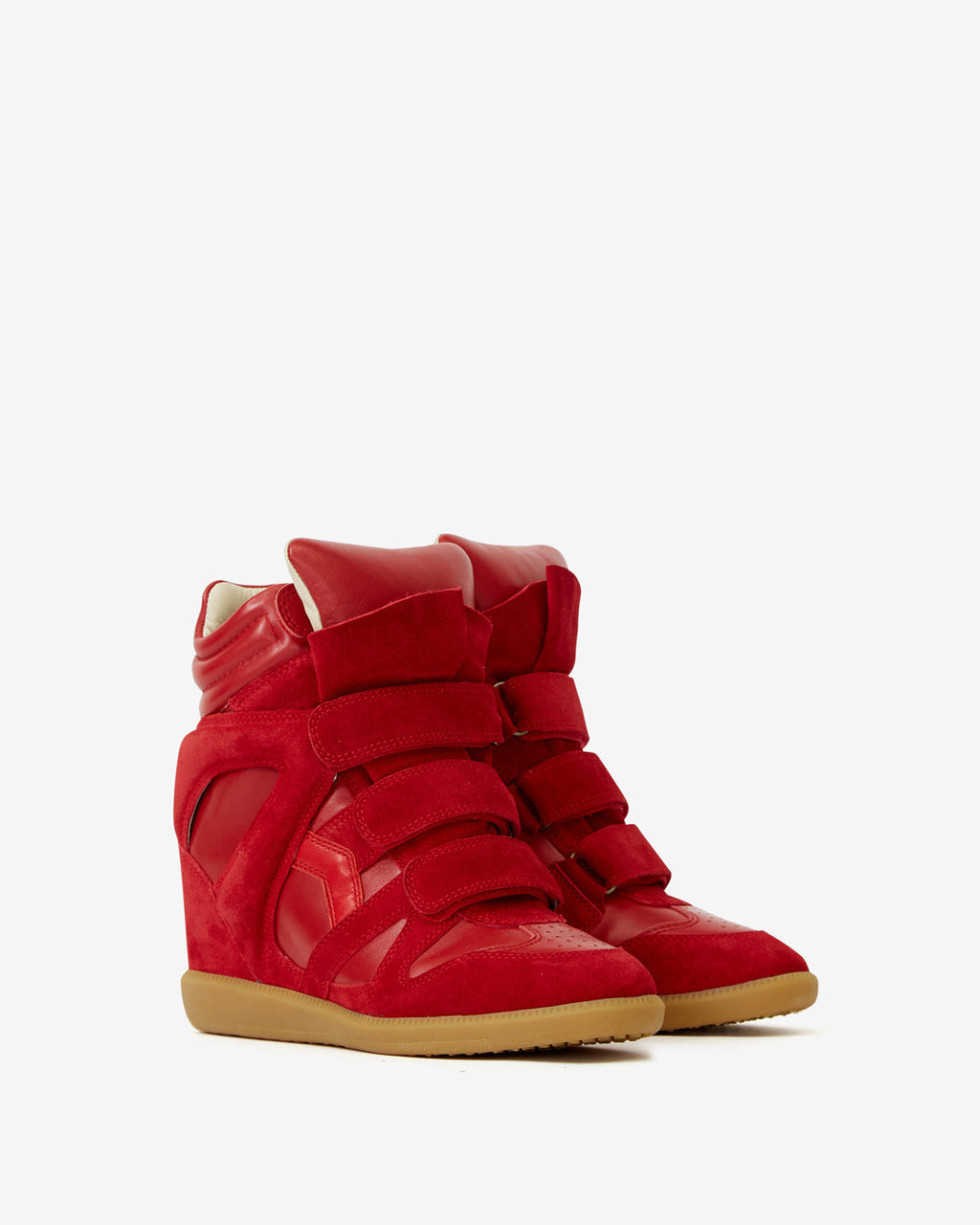 Isabel Marant Women’s Bekett High‑Top Sneakers – Red Designer Footwear