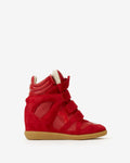 Isabel Marant Women’s Bekett High‑Top Sneakers – Red Designer Footwear