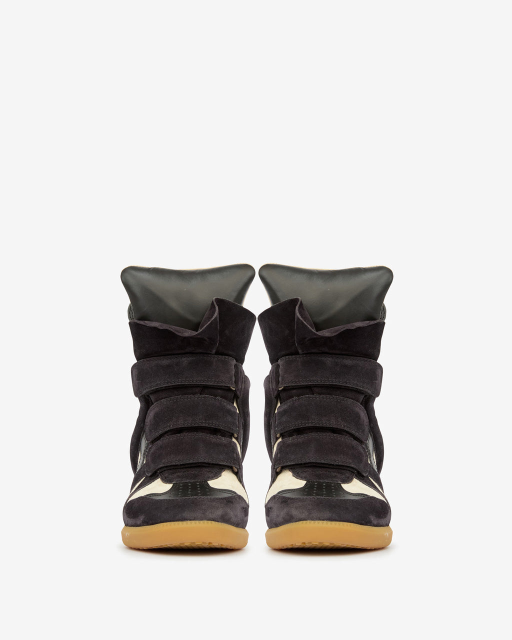 Isabel Marant Women’s Bekett High‑Top Sneakers – Faded Black & Chalk