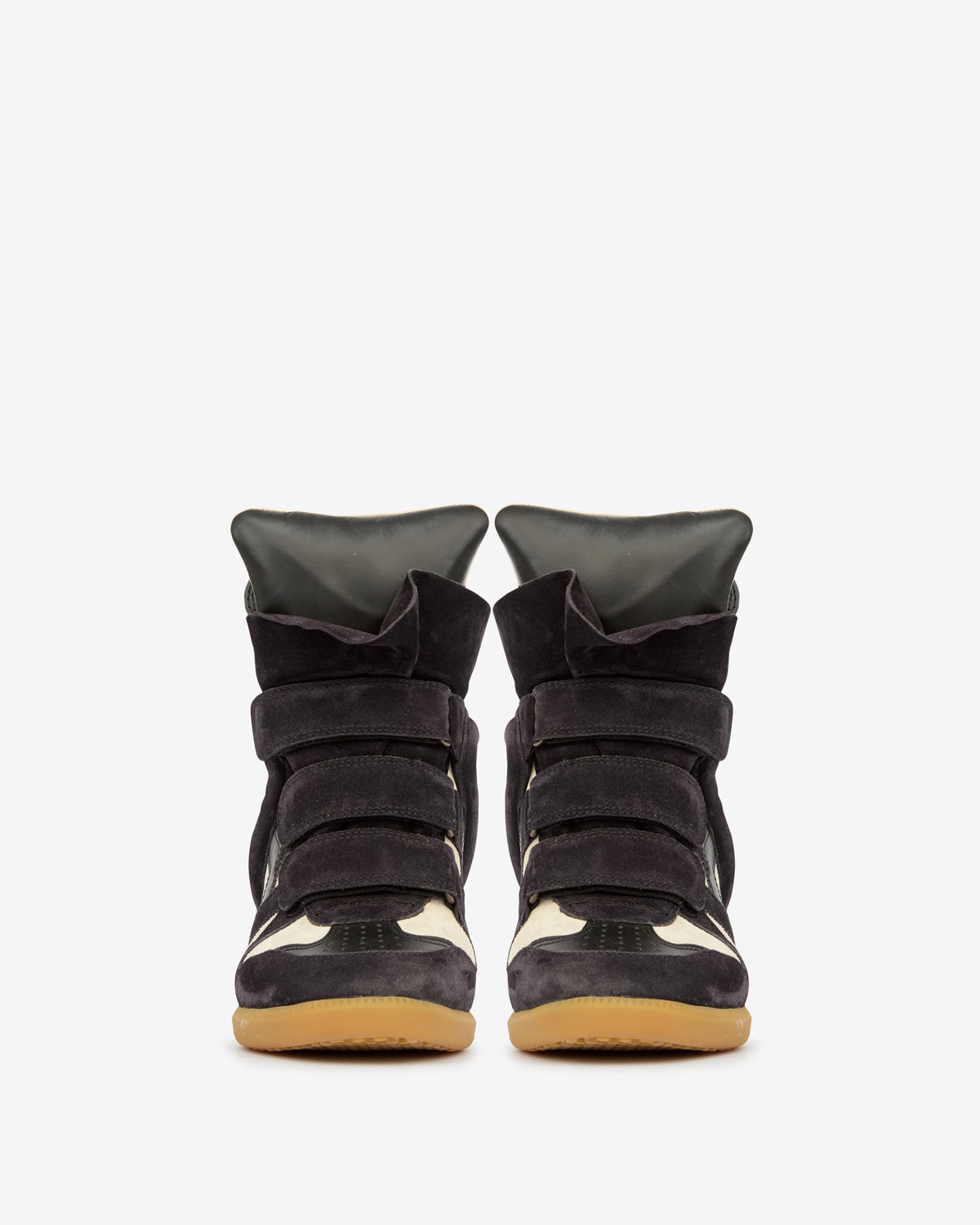 Isabel Marant Women’s Bekett High‑Top Sneakers – Faded Black & Chalk