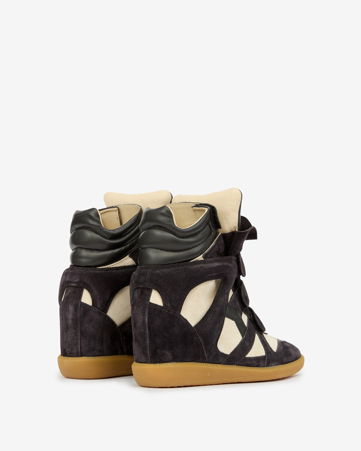 Isabel Marant Women’s Bekett High‑Top Sneakers – Faded Black & Chalk
