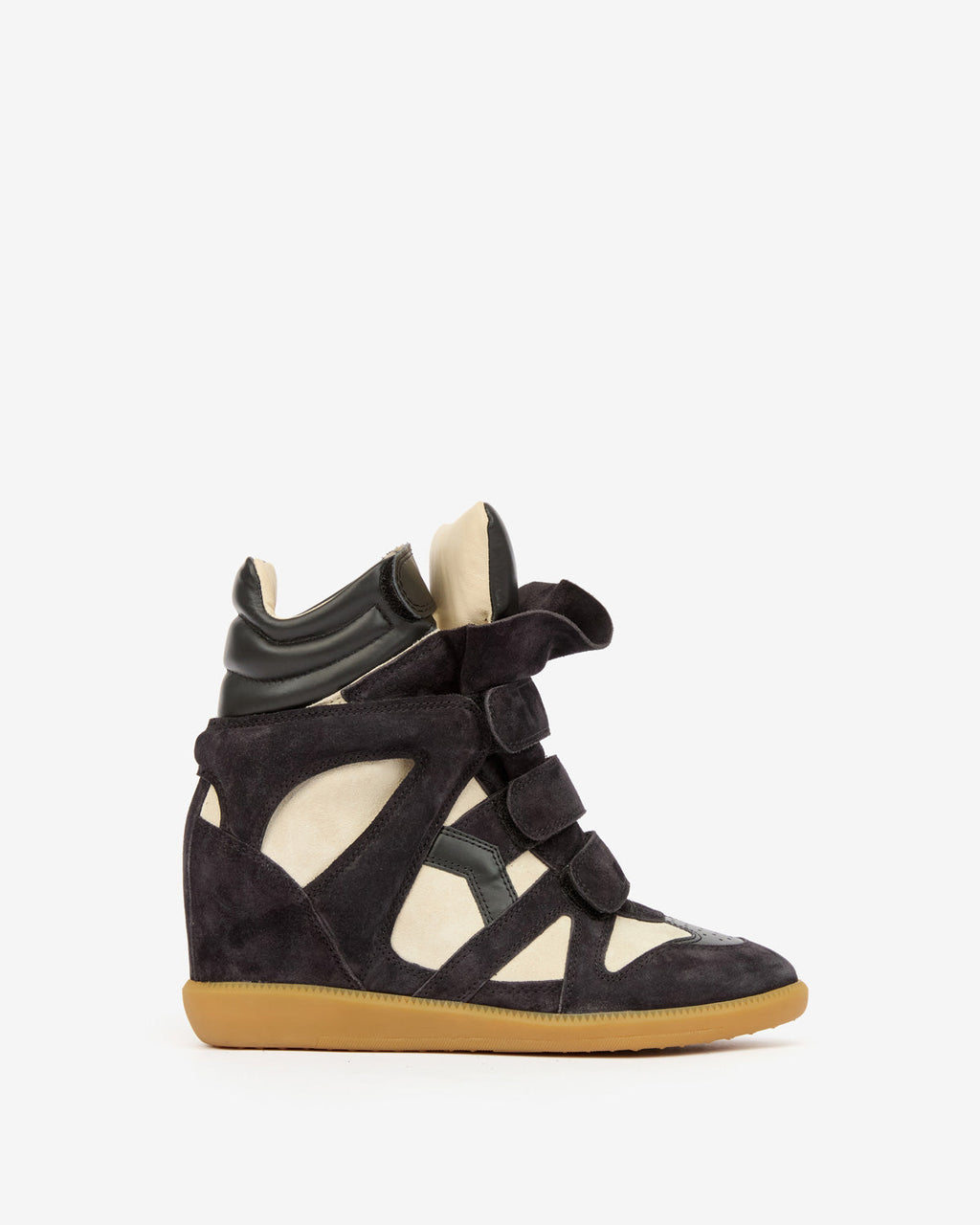 Isabel Marant Women’s Bekett High‑Top Sneakers – Faded Black & Chalk
