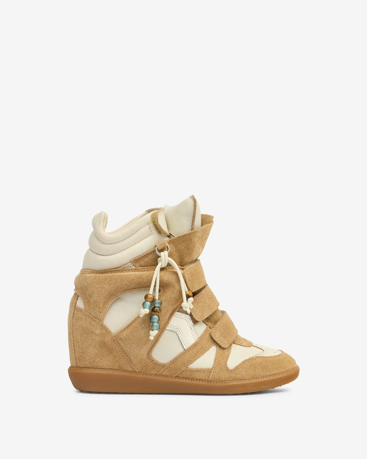 Isabel Marant Bekett Concealed Wedge Sneakers – Beige & Chalk Leather & Suede
